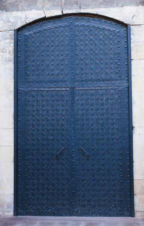 ancient wrought metal doorsの写真素材