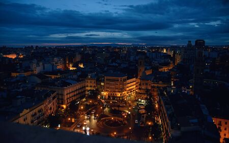 night valencia view from above