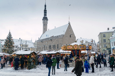 Tallinn, Estonia - january 03.2017: Christmas Marketのeditorial素材
