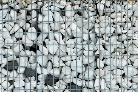 Texture background for architecture, construction and landscape design metal mesh and crushed stoneの写真素材