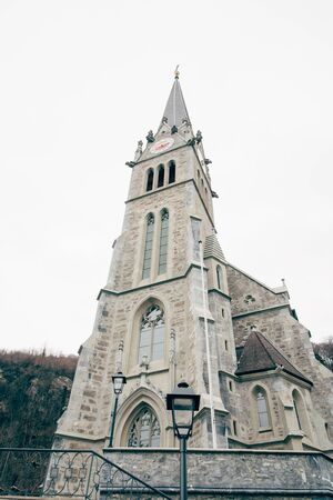 Vaduz, Liechtenstein -January 27, 2017: the main church of the countryのeditorial素材