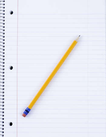 Note Paper with yellow pencil