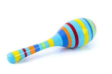 color rattle isolated over a white backgroundの写真素材