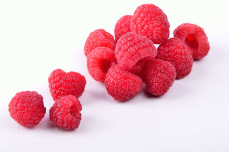 Juicy raspberriesの写真素材