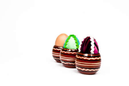 Eggs isolated on a white backgroundの写真素材
