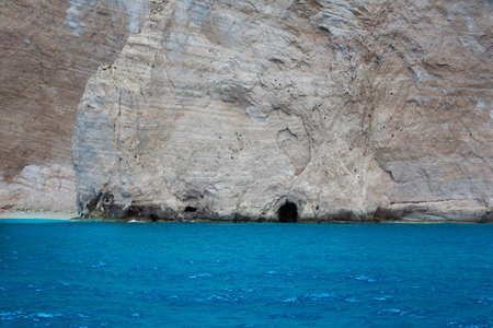 Rocky coast of the island of Zakynthos, Greeceの写真素材