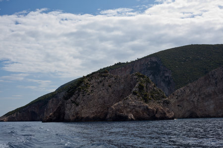 Rocky coast of the island of Zakynthos, Greeceの写真素材
