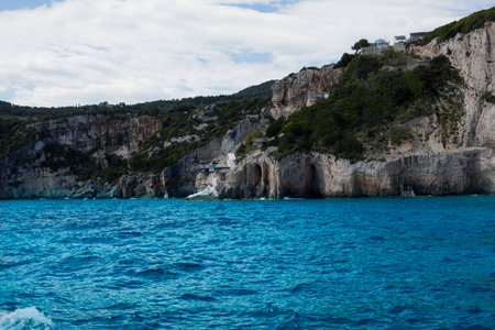 Rocky coast of the island of Zakynthos, Greeceの写真素材
