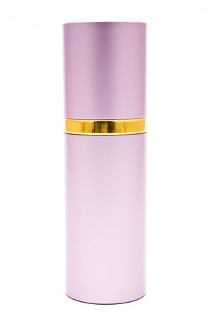 Gray spray can isolated on whiteの写真素材