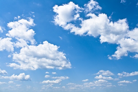 Blue sky with white cloudsの写真素材