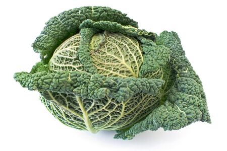 Kale vegetable isolated on  whiteの写真素材