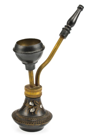 Small pipe for marijuana isolated on whiteの写真素材