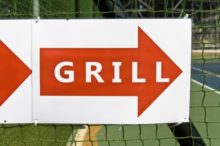 Sign for grill restaurantの写真素材