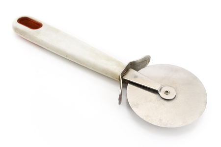 Pizza cutter isolated on whiteの写真素材