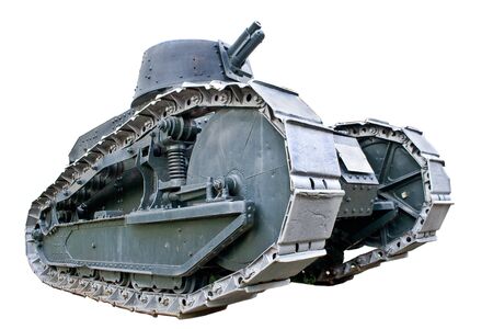First World War Tank isolated on whiteの写真素材