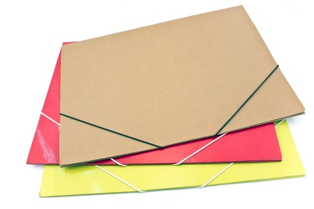 Three big portfolio folders isolated on a whiteの写真素材