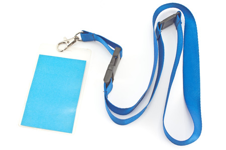 Blank ID card tag isolated on white