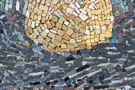 Marble stone mosaic texture as backgroundの写真素材