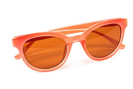 Ladies sunglasses isolated on white backgroundの写真素材