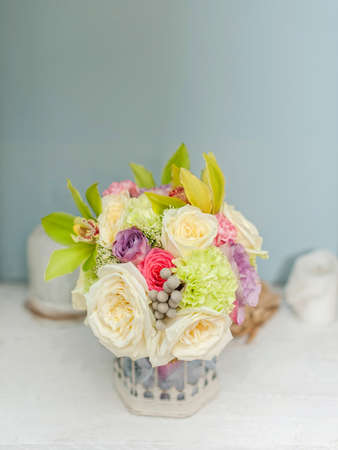 Flower composition for an event party or wedding receptionの写真素材