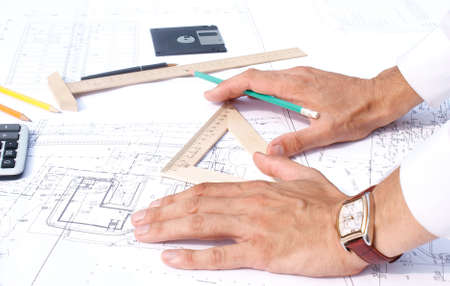 projection -initial preparatory stage in construction new building