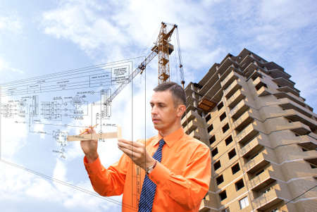 projection -initial preparatory stage in construction new building