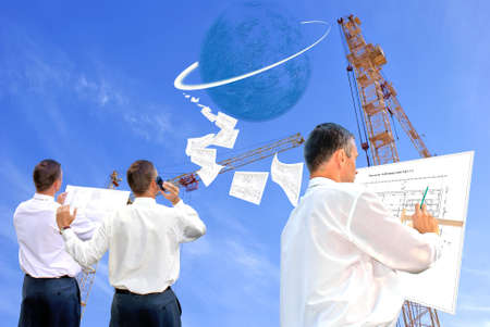 projection -initial preparatory stage in construction new building
