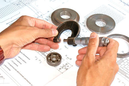 mechanical operation details and control quality discharge productionの写真素材