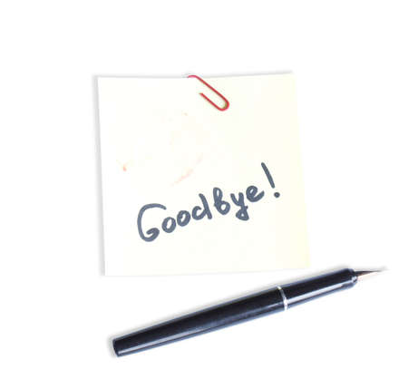 Farewell note of the girl stopped relations with the guyの写真素材