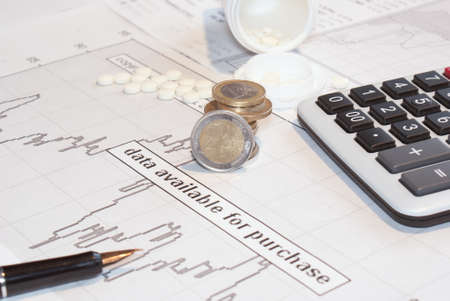 Falling of the prices at the currency auctions causes stress and there is a necessity for acceptance of soothing tabletsの写真素材