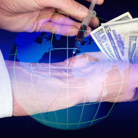 Struggle against narcotic dependence all over the worldの写真素材