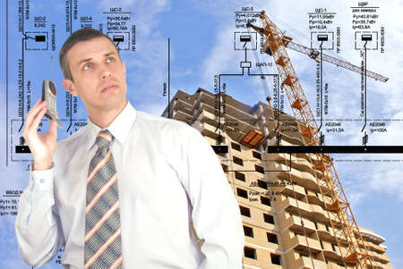 Modern building business allows to solve housing problems of many peopleの写真素材