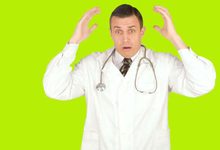 The result of medical certificate has caused in the therapist of emotion of disappointmentの写真素材