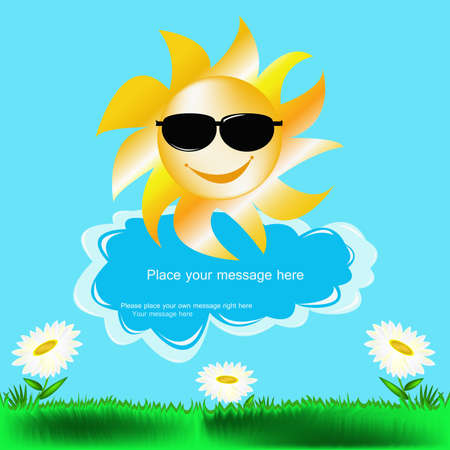 Summer solar pictureのイラスト素材