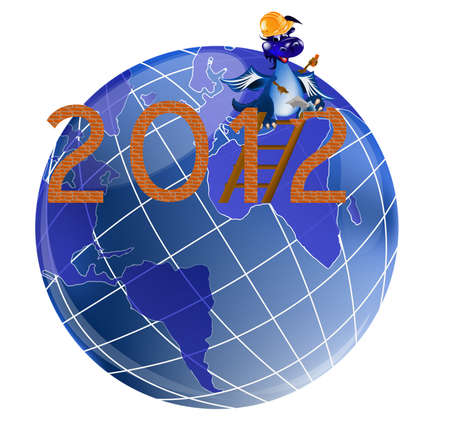 The dark blue New Year