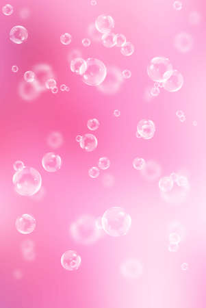 Abstract blurred beautiful pink background with soap bubbles