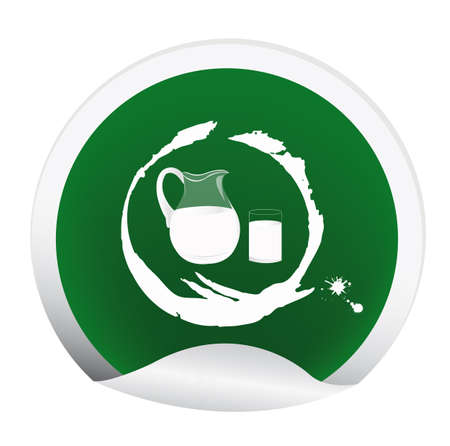 Sticker with a fresh milk for packaging dairy productsのイラスト素材