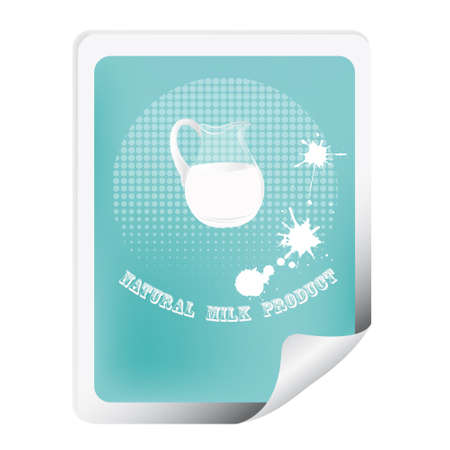 Label with a fresh milk for packaging dairy products のイラスト素材