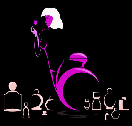 Woman perfume premium class Abstract illustrationの写真素材