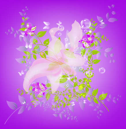 Abstract floral colorful  background のイラスト素材