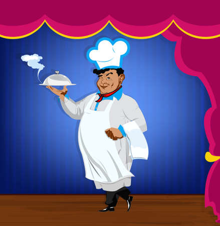 Funny Chef Best food for gourmetのイラスト素材
