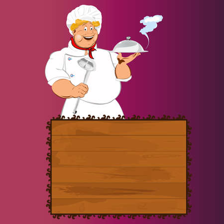 Funny Chef Best food for gourmetのイラスト素材