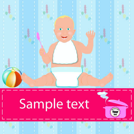Healthy nutrition food for baby Vectorのイラスト素材