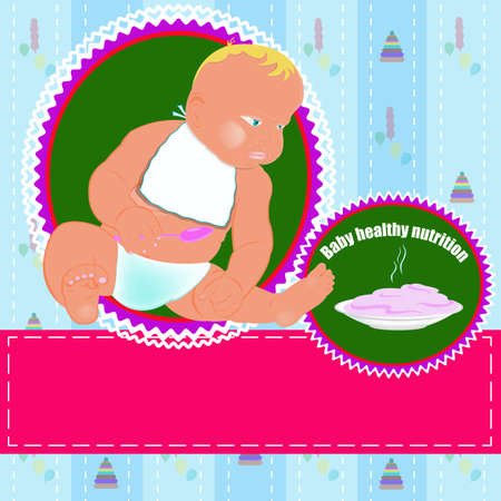 Healthy nutrition food for baby Vectorのイラスト素材