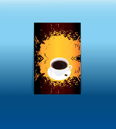 Brochure menu for restaurant, cafe on a blue background  のイラスト素材