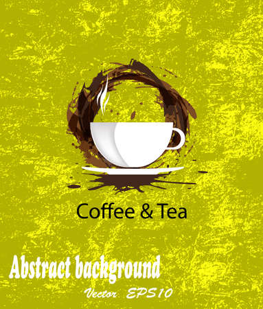 Brochure menu for restaurant, cafe Coffee and tea  Vectorのイラスト素材