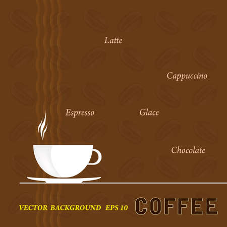 Coffee background Restaurant business card Vectorのイラスト素材