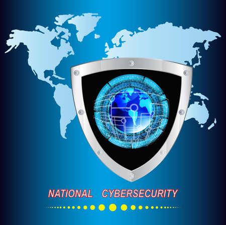 The newest Internet technology Connection Cyber security Vectorのイラスト素材