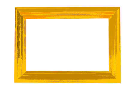 Vintage foto frame wooden on a white background Vectorのイラスト素材