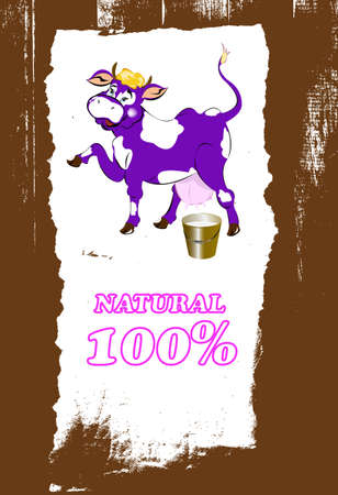 Sticker dairy products Vector abstract background のイラスト素材